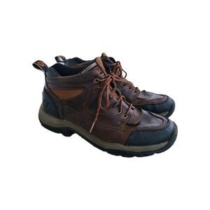 Ariat Terrain H2O Waterproof Hiking Boots Mens 10D Brown Leather Outdoor Trail